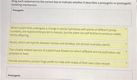 Solved Drag Each Statement To The Correct Box To Indicate Chegg