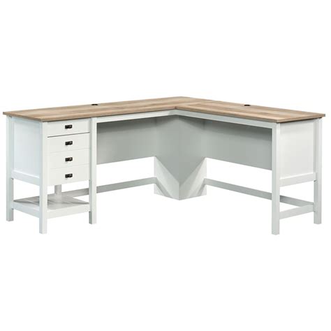 Sauder Cottage Road Engineered Wood L Shaped Home Office Desk In Soft