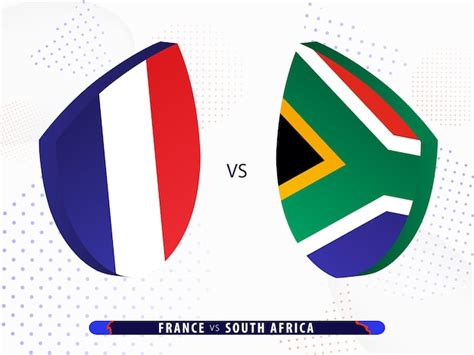 Premium Vector | France vs south africa quarterfinal rugby match ...