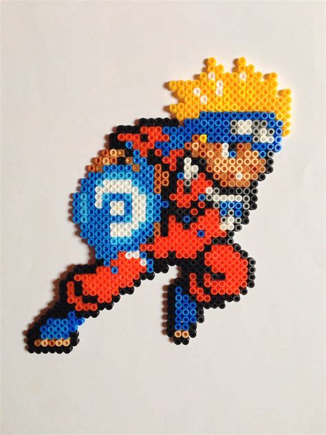 Uzumaki Naruto Perler Bead Art Perler Beads Designs Diy Perler Beads