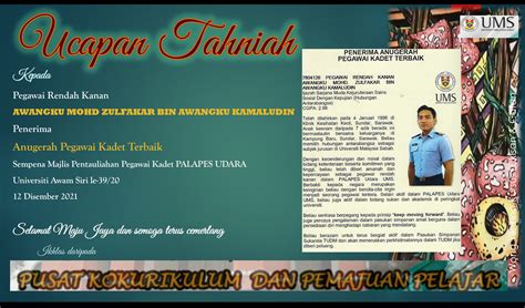 Tahniah Majlis Pentauliahan Pegawai Kadet Palapes Udara Universiti