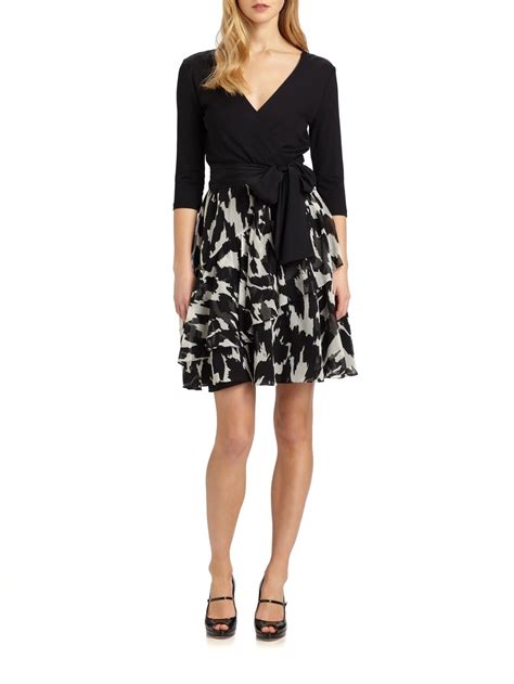 Dkny Wrap Dress In Black Lyst