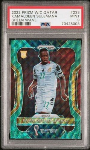 Prizm World Cup Qatar Kamaldeen Sulemana Green Wave Psa