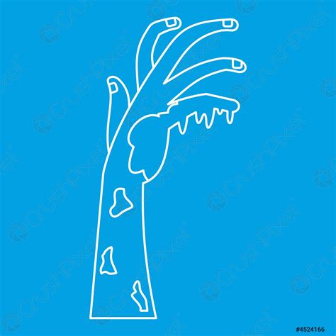 Demonische hand pictogram, omtrek stijl - stock vector 4524166 | Crushpixel