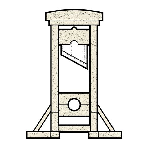 premium vector guillotine capital punishment  decapitation cut