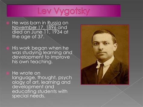 Lev Vygotsky Cognitive Development Theory