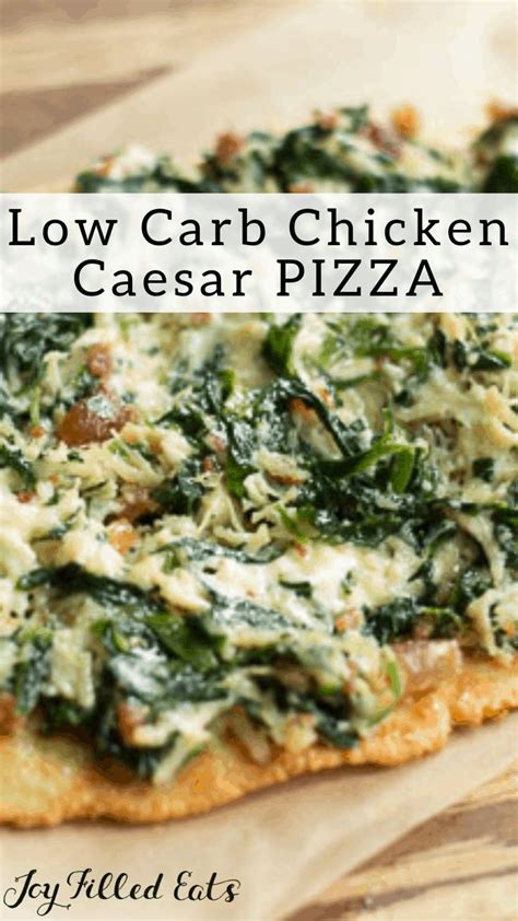 Chicken Caesar Bacon Pizza Low Carb Keto Gluten Free Grain Free