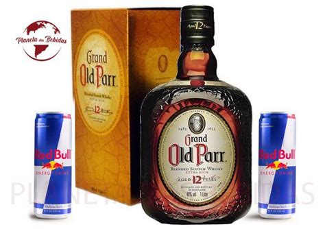 Combo 1 Whisky Old Parr 12 anos 1000 ml 2 energético Red Bull 250 ml