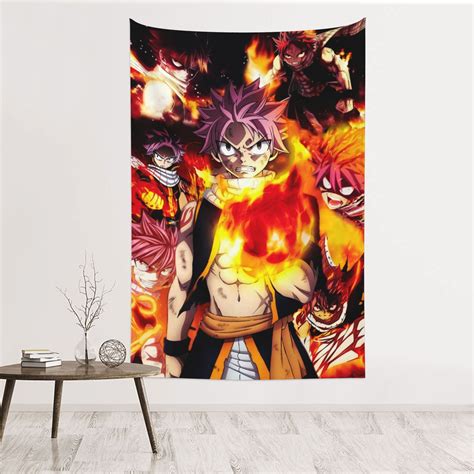 Natsu Dragneel Anime Tapestry Anime Poster Wall Art Anime Birthday