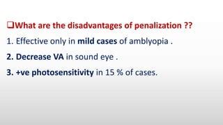 Strabismic amblyopia | PPT