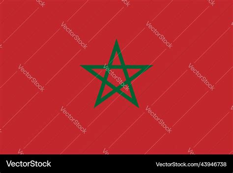 National flag of the world morocco Royalty Free Vector Image