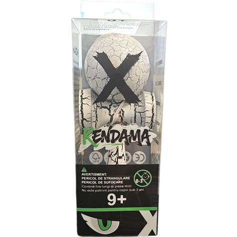 Kendama X Originala, Profesionala, By Fitilomania, Cracked, din Lemn
