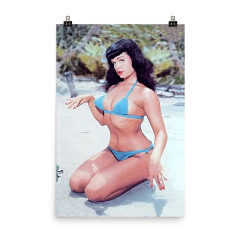 Bettie Page Beach Poster | Just Like A Pinup