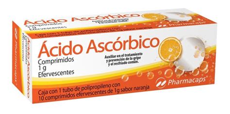 Vitamina C Ácido Ascórbico Efervescente 1gr C 10 Tabletas MercadoLibre