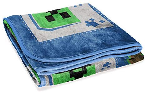 Minecraft Icons Throw Blanket Measures 46 X 60 Inches Kids Bedding