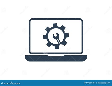 Computer Repair Digital Computer Logo Symbol Repair Service Vector