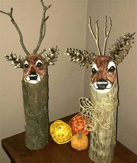 Pin By Yvonne Herweg On Aus Baumstamm Christmas Wood Crafts Wood Log