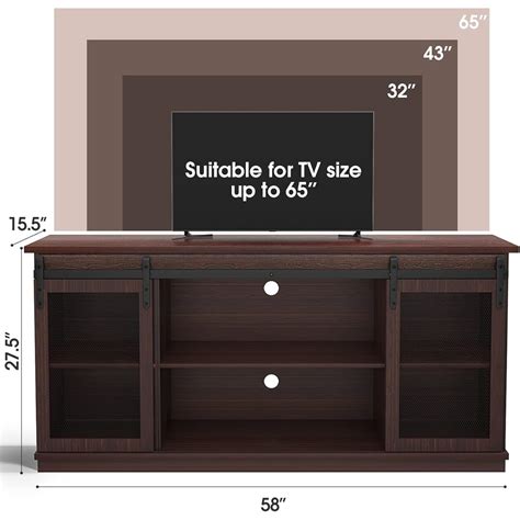 Mo Finance Jummico Farmhouse Tv Stand For Inch Tv Mid Century