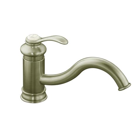 Kohler Fairfax Single Hole Single Handle Low Arc Kitchen Faucet In Vibrant Brushed Nickel K