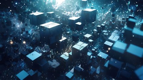 Futuristic Cubes Of Light In Space Background Background Stock Footage