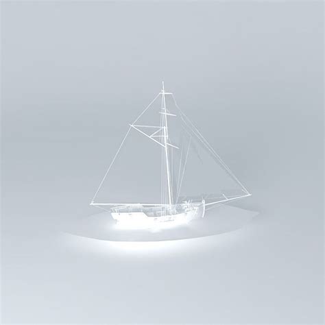 Low Poly Sloop Sailing Ship D Model Cgtrader