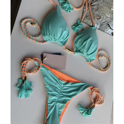 2 stk sexet bikini sæt kvinde badedragt push up bh er bikini sæt 2 stk