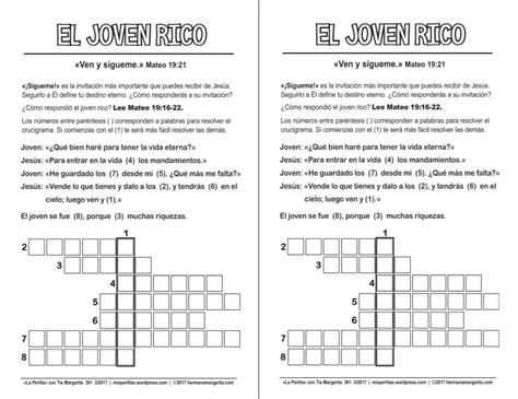 Actividades De La Leccion Biblica El Joven Rico