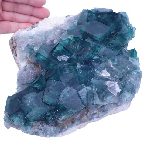 Natural A Crystalcluster Di Fluorite Blu Verde Catawiki