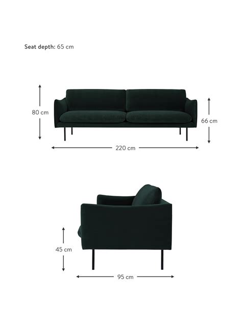 Fluwelen Bank Moby Zits In Donkergroen Met Metalen Poten Westwing