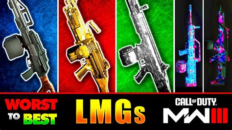 Modern Warfare 3 Light Machine Guns (LMGs) Ranked WORST to BEST! - YouTube