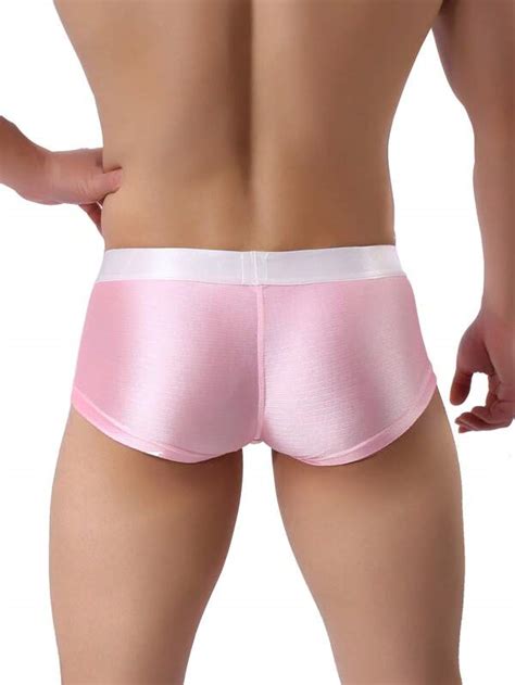 Men Letter Tape Waist Boxer Brief Shein Usa