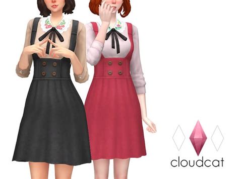 Vanilla Dress Cloudcat In Sims Clothing Sims Dress