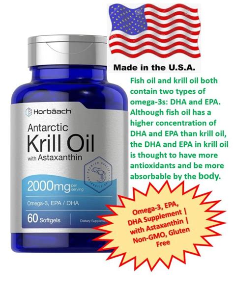 Antarctic Krill Oil Mg Softgel Capsules Omega Epa Dha