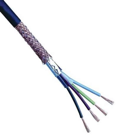 0 75SQ MM 4 CORE Shielded Braided Flexible Cables 1100 Volts POLYCAB