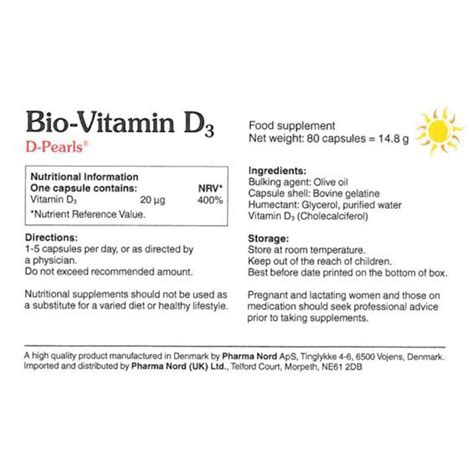 Bio Vitamin D3 800 IU Capsules X 80 Pack Of 1