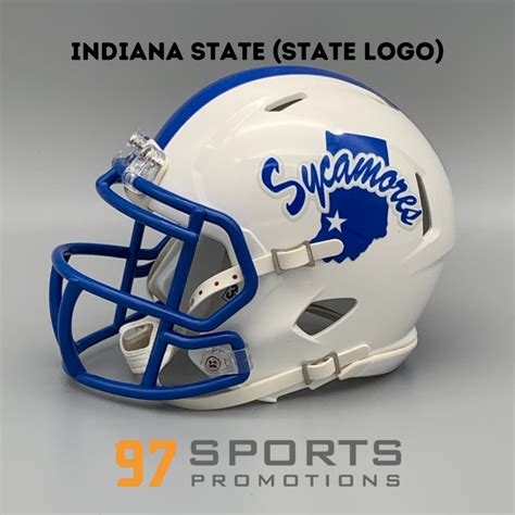 Indiana State (State Logo) IN Mini Football Helmet - 97 Sports Promotions