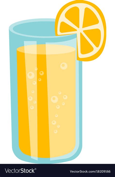 Glass Of Orange Juice Cartoon Royalty Free Vector Image