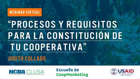 Webinar Procesos y requisitos para la constitución de tu cooperativa