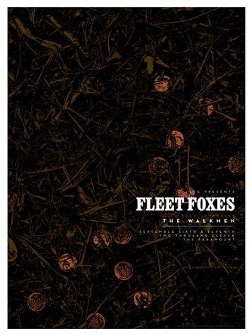 Fleet Foxes Concert Poster By Invisible Creature Fleet Foxes Concert