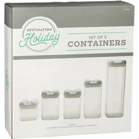 Destination Holiday BPA Free Plastic Container Set - Shop Food storage ...