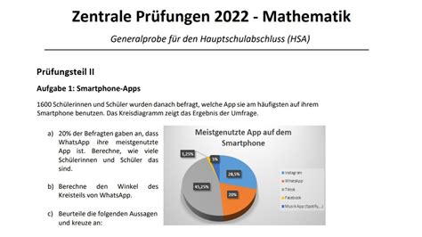 ZP 10 Mathe Zentrale Abschlussprüfung HSA 2022 Abschluss