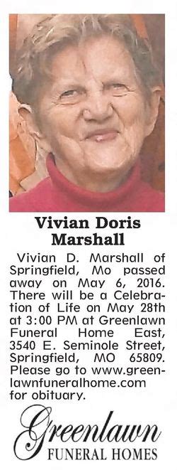 Vivian Doris Hensley Marshall Find A Grave Memorial