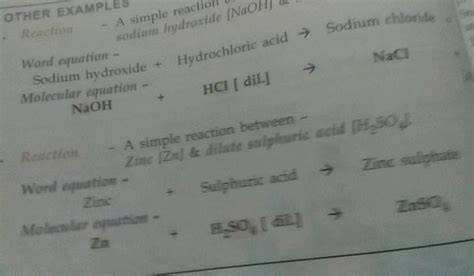 OTHER EXAMPLES Reaction - A simple reaction sodium hydroxide [NaOH] Wond