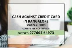 Over Draft Cash Credit Limit Cash Against Credit Card Service