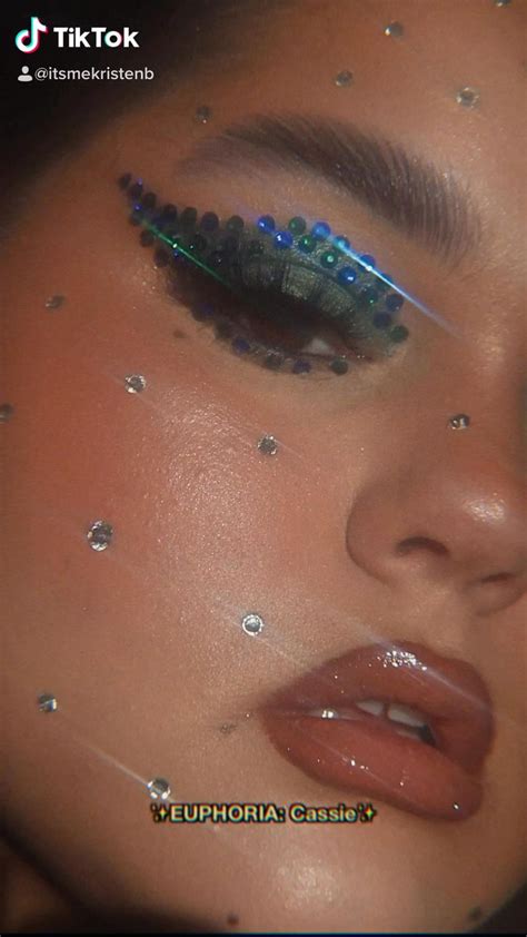 Euphoria Cassie Video Eye Makeup Makeup Art Rhinestone Makeup