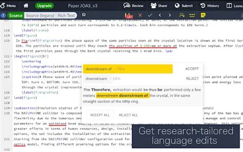 Writefull pour Overleaf Assistant académique d écriture piloté par IA