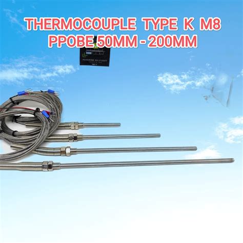 Jual Thermocouple Type K M Probe Mm Termokopel Tipe K Kabel M