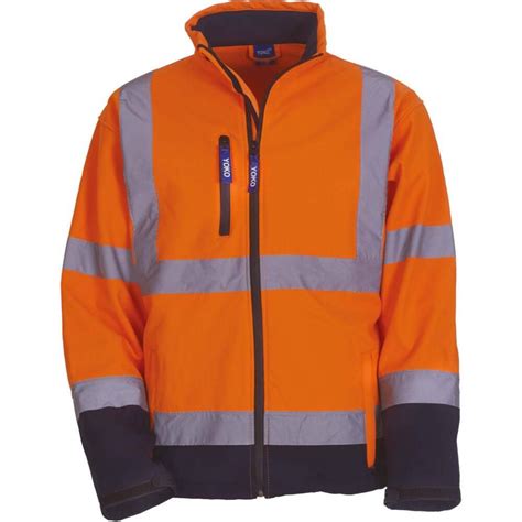 Veste softshell haute visibilité Yoko Orange Marine XXL Leroy Merlin