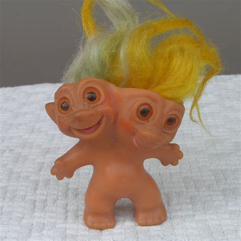 Vintage Two Headed Troll Doll