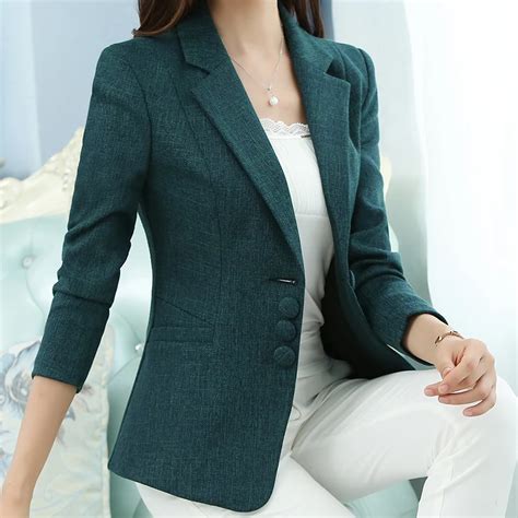 Women Blazer Elegant Female Formal Jacket Coats Solid Suits Blazer Feminino Long Sleeve Single